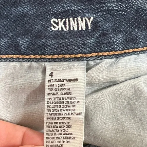 American Eagle Outfitters Women's Dark Indigo Skinny Jeans - Picture 6 of 6